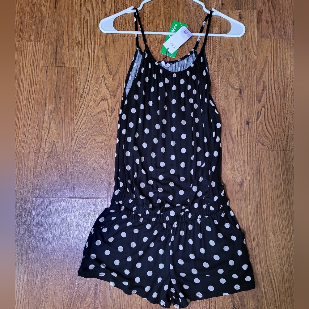 Lascana Black and White Polka Dot Romper